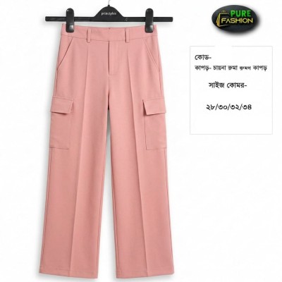 Trendy Girls' Cargo Pants in China Eastage Fabric