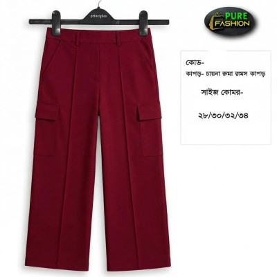 Trendy Girls' Cargo Pants in China Eastage Fabric