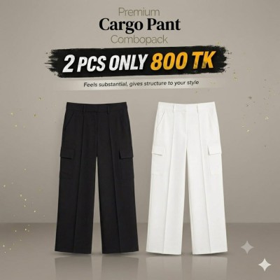2 piece Combo Pack, Trendy Girls' Cargo Pants in China Eastage Fabric