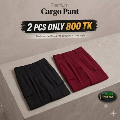 2 piece Combo Pack, Trendy Girls' Cargo Pants in China Eastage Fabric