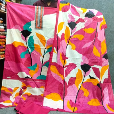 New Kalamkari 100% Cotton Three Piece For Women