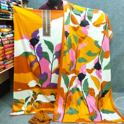 New Kalamkari 100% Cotton Three Piece For Women