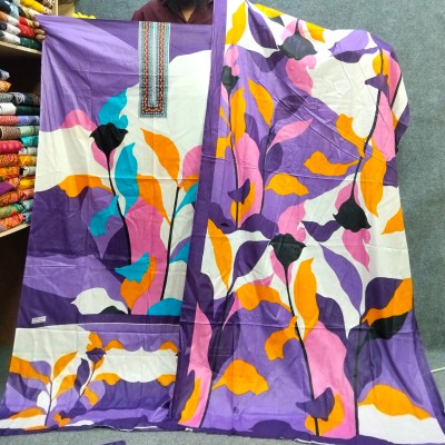 New Kalamkari 100% Cotton Three Piece For Women