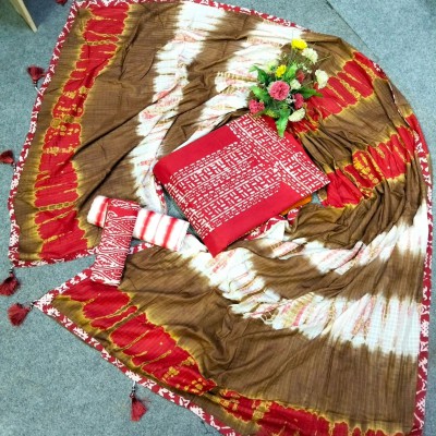 আনস্টিচ প্রিমিয়াম ন্যাচারাল বেক্সি বাটিক  থ্রি-পিস। Unstitched Dress For Women